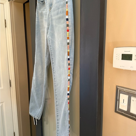 Knox Rose Light Blue Jeans with Side Detailing - Picture 2 of 4